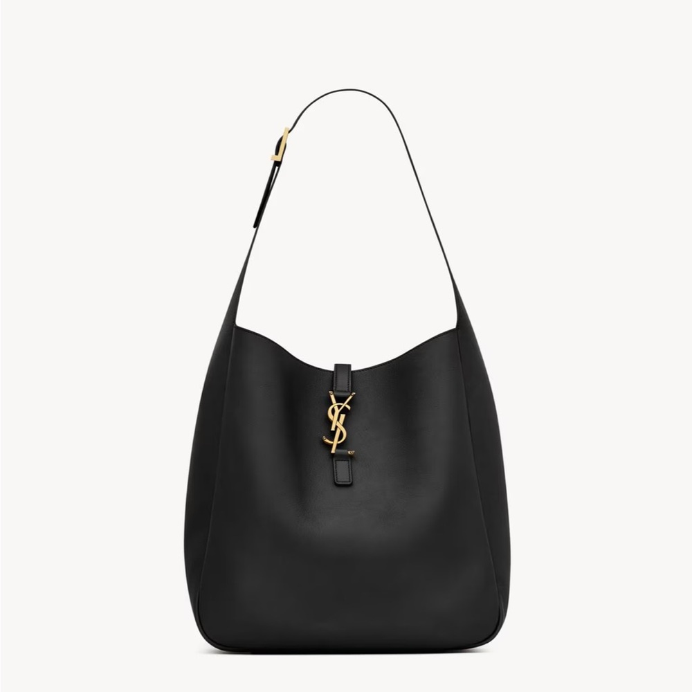Saint Laurent  LE 5 À 7 SUPPLE LARGE IN GRAINED LEATHER